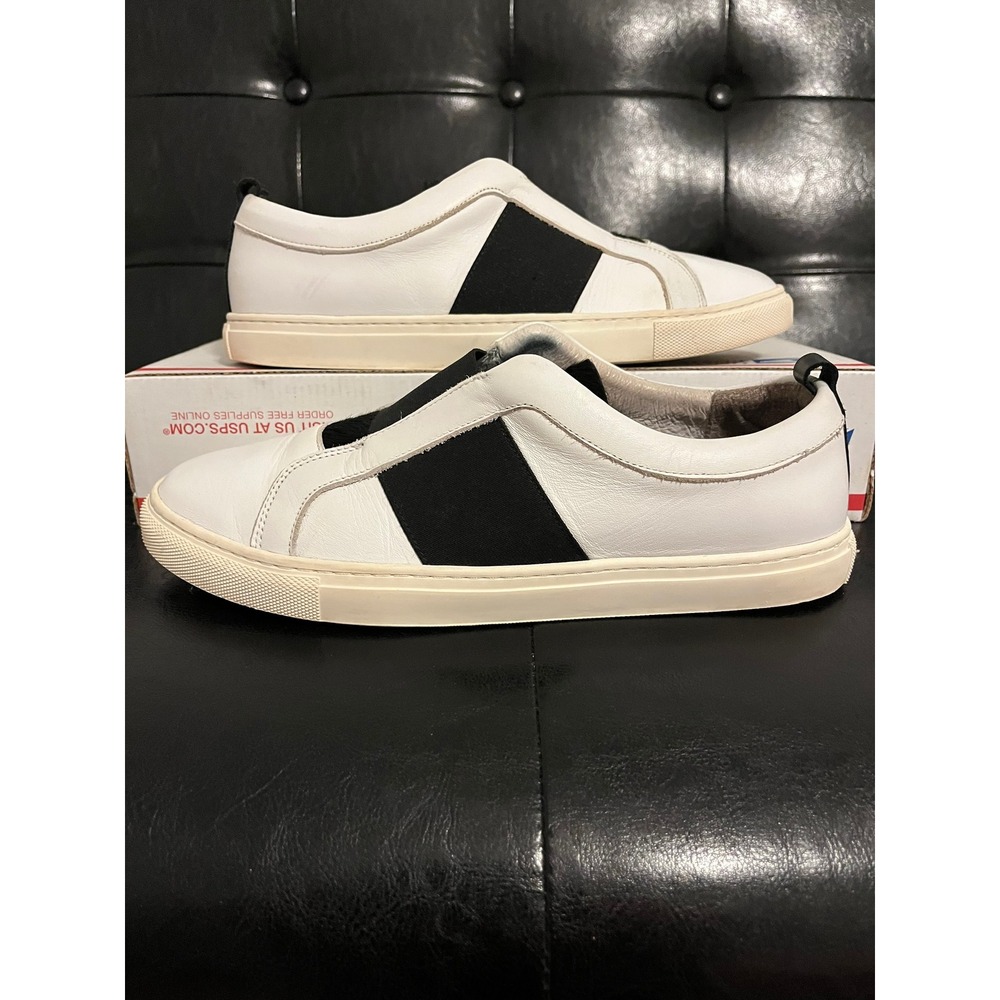 Matt Bernson White Black Slip On